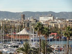Barceloneta BeachTraum Aussicht auf Hafen + City